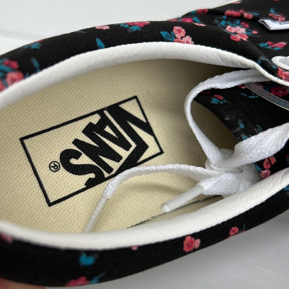 Vans era ditsy floral black pink sneaker shoes - Picture 6 of 8
